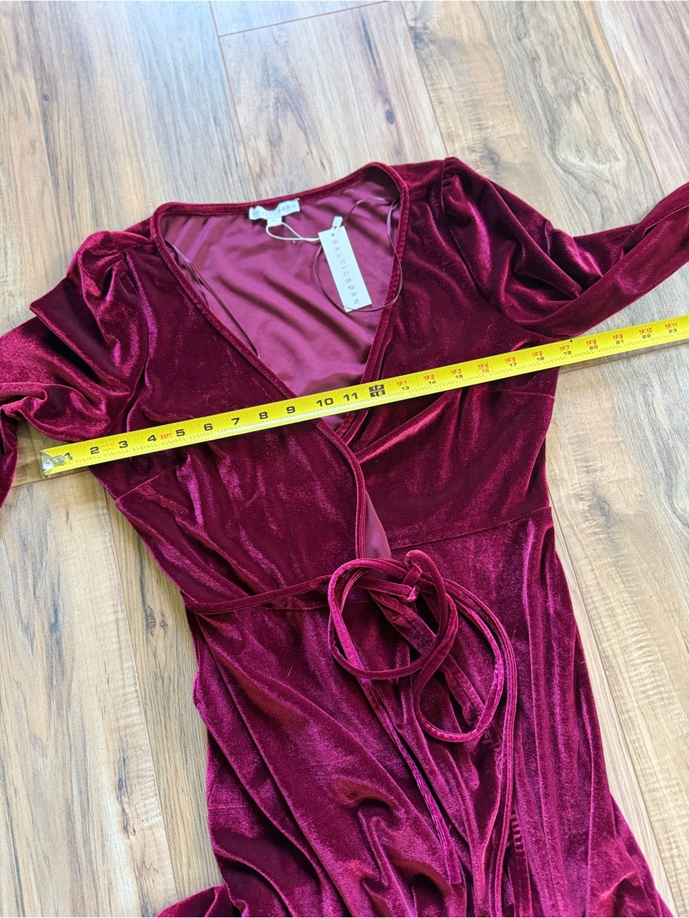 BalticBorn Velvet Red Maxi Dress M NWT - Picture 7 of 13